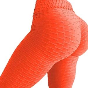 Red High Waist Lift Leggings